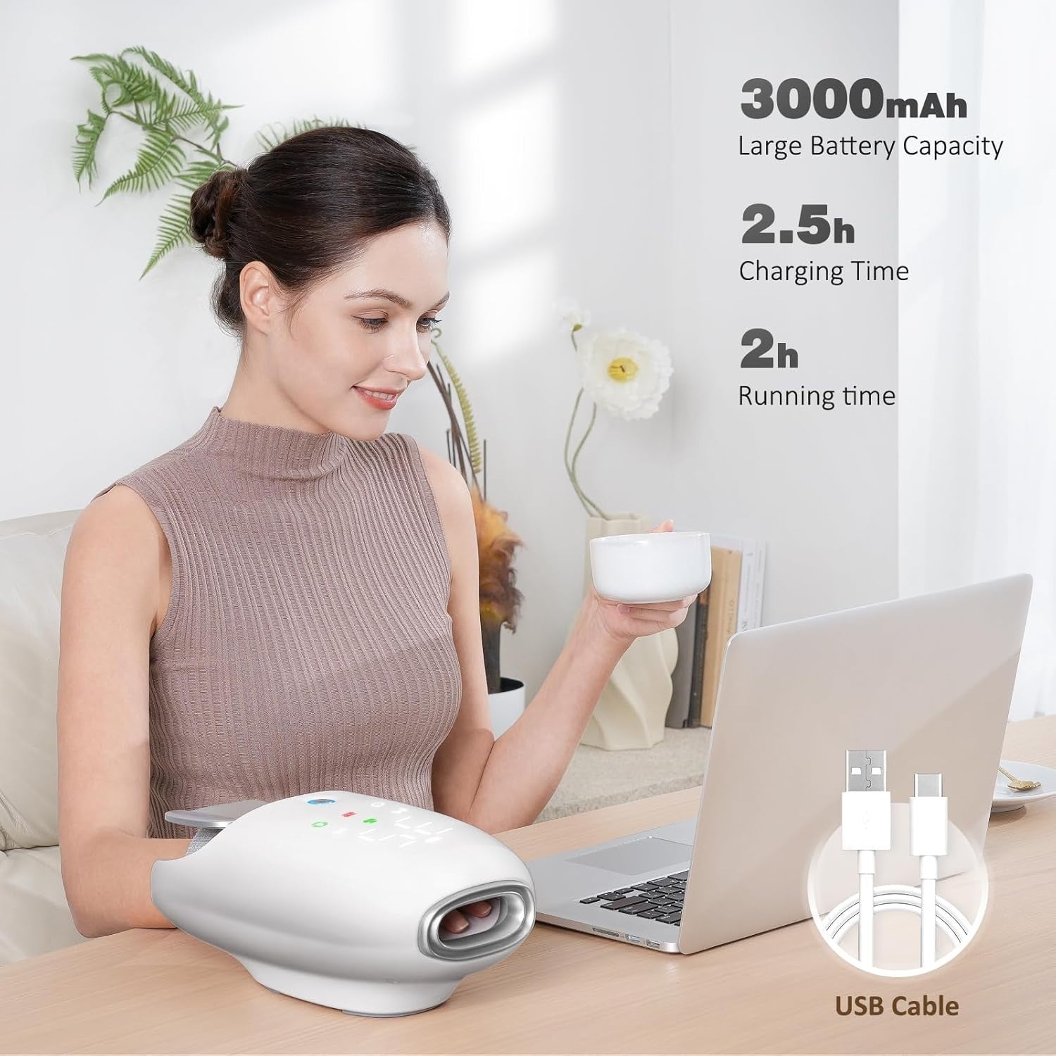 Hand Massager Electric Heat Compression Roller for Arthritis & Pain Relief