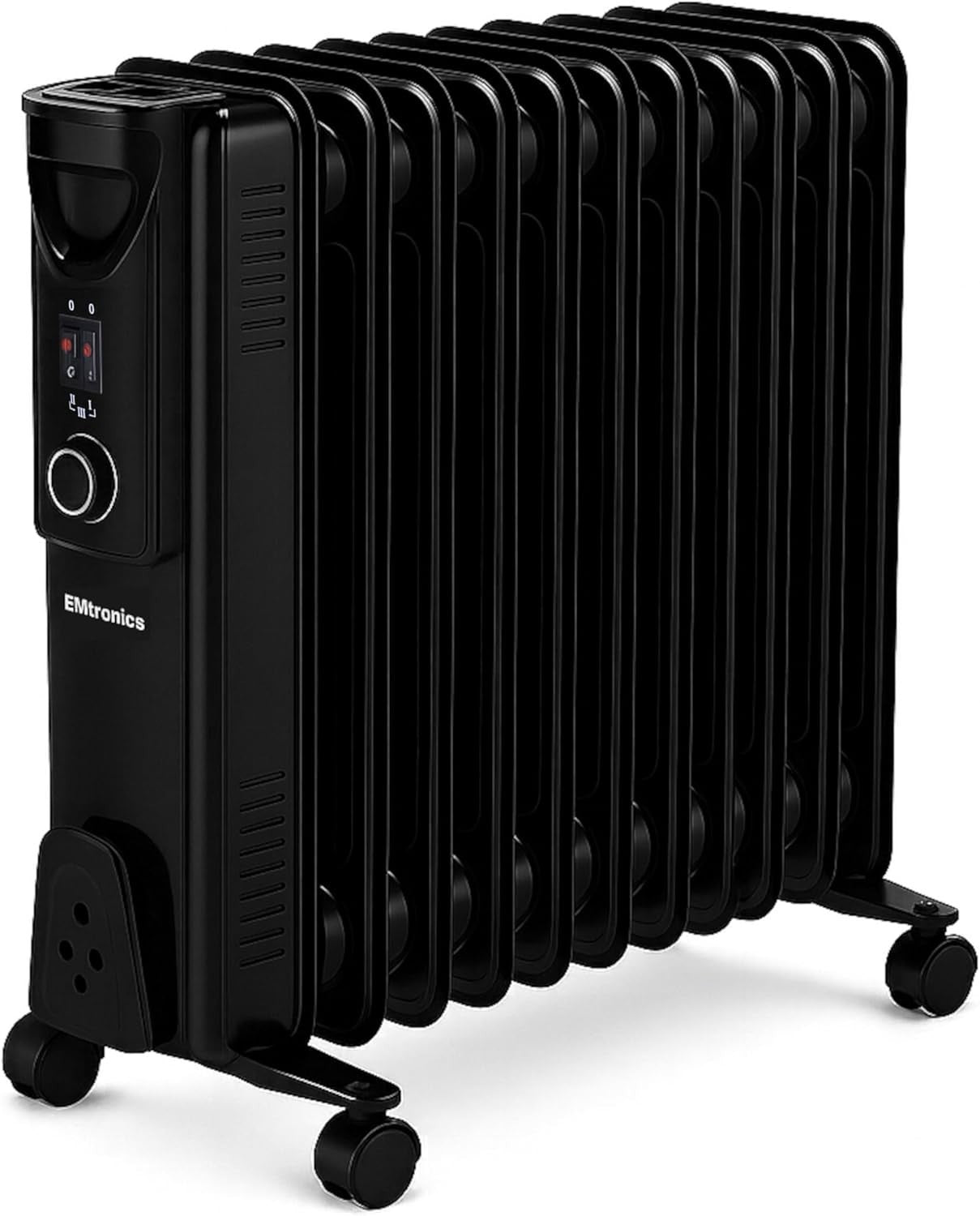 Portable 2500W Oil Heater Radiator 11 Fin Adjustable Thermostat 25sqm Room