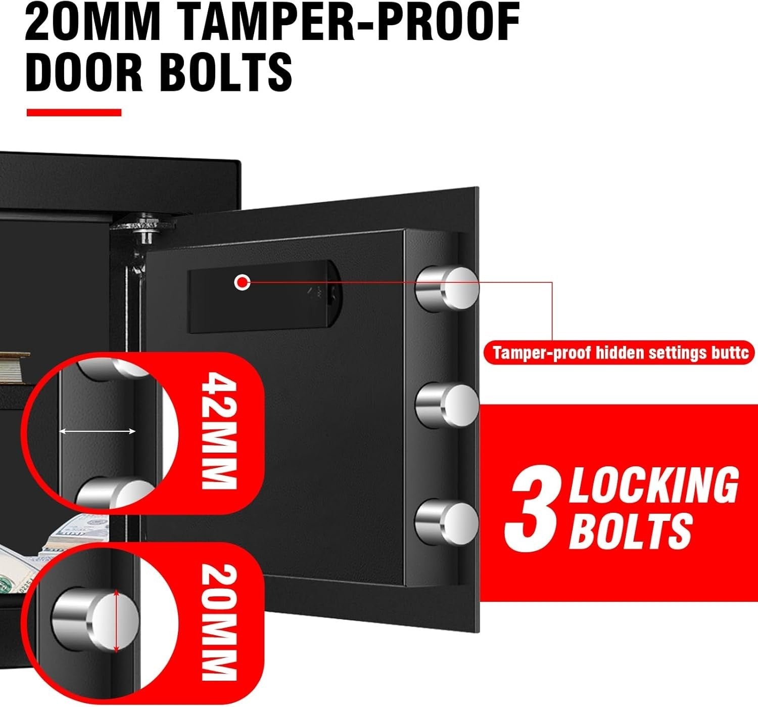 30L Digital Safe Box Fireproof Bag LED Keypad Cash Jewelry Security