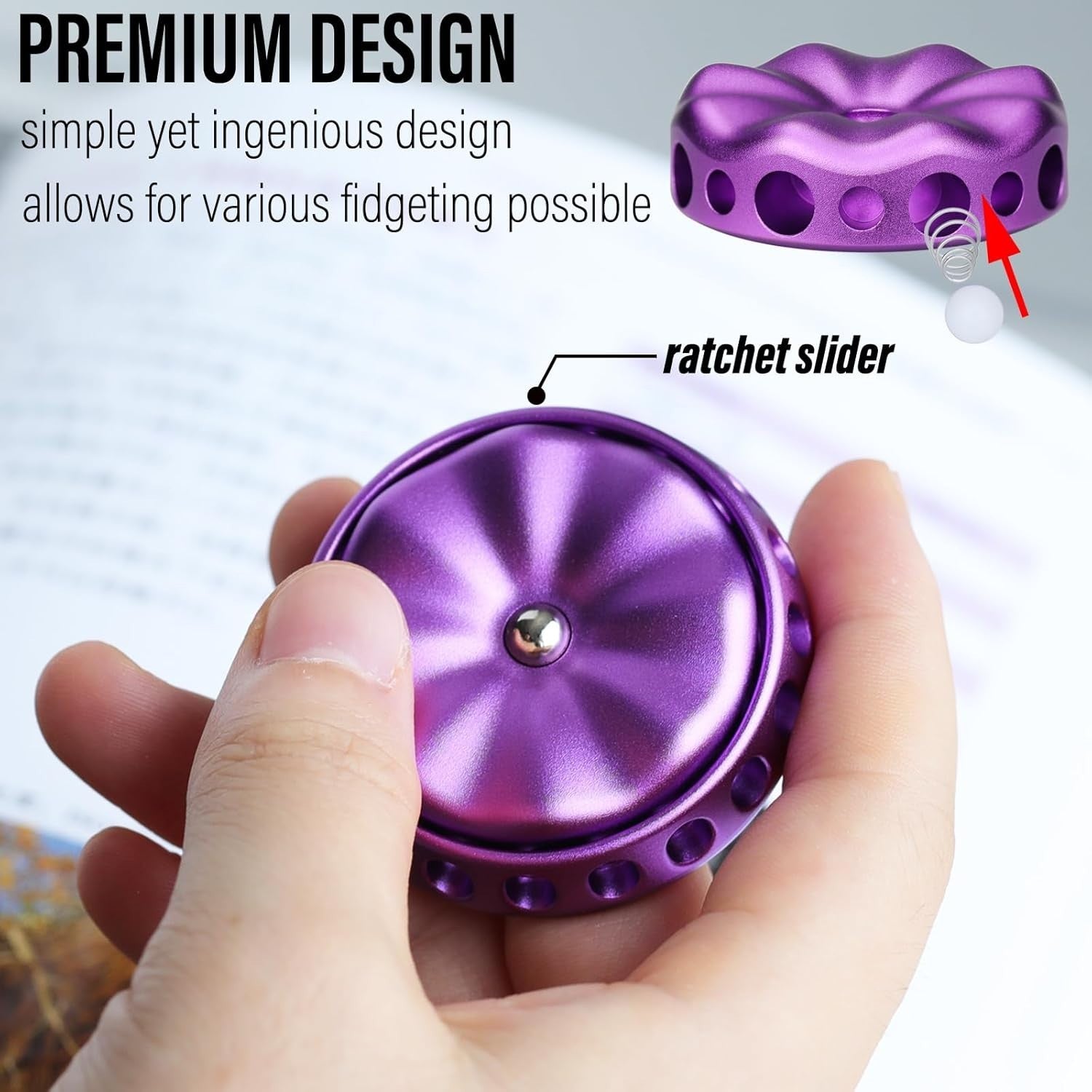 Flower Metal Fidget Spinner Silent Bearing DIY Desk Stress Relief Toy