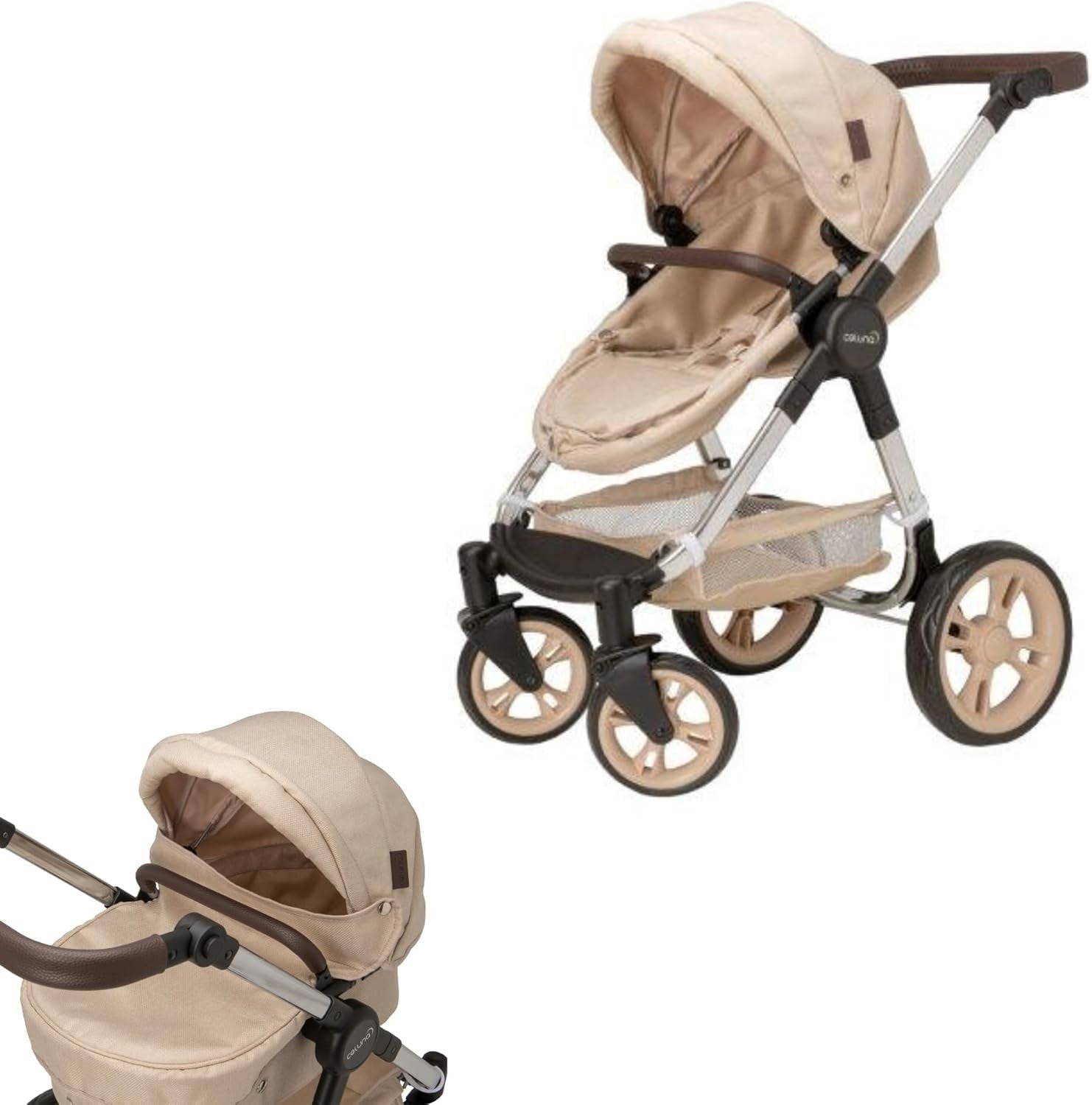 3in1 Dolls Pram Travel System Pushchair Carrycot Car Seat Toy 3+