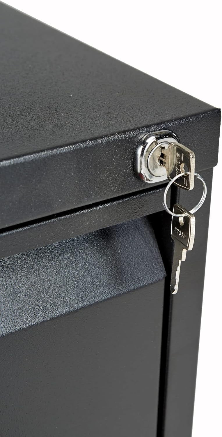 White 2 Drawer Steel Filing Cabinet Lockable Under Desk A4 Foolscap