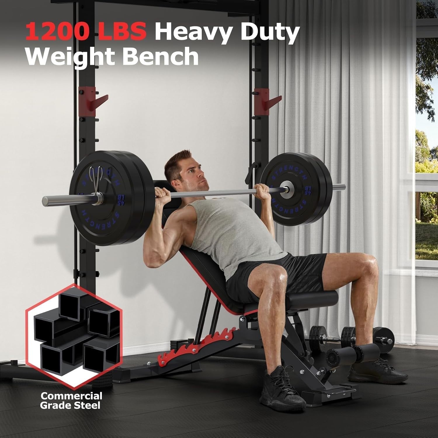 Ultra Heavy Duty Adjustable Bench 1200lb Incline Decline Home Gym