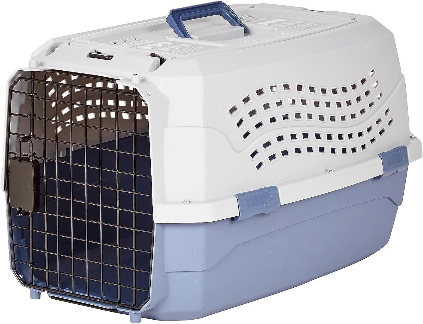 Durable Hard-Sided Pet Carrier with Two Doors & Top-Load Design 58x38x33cm