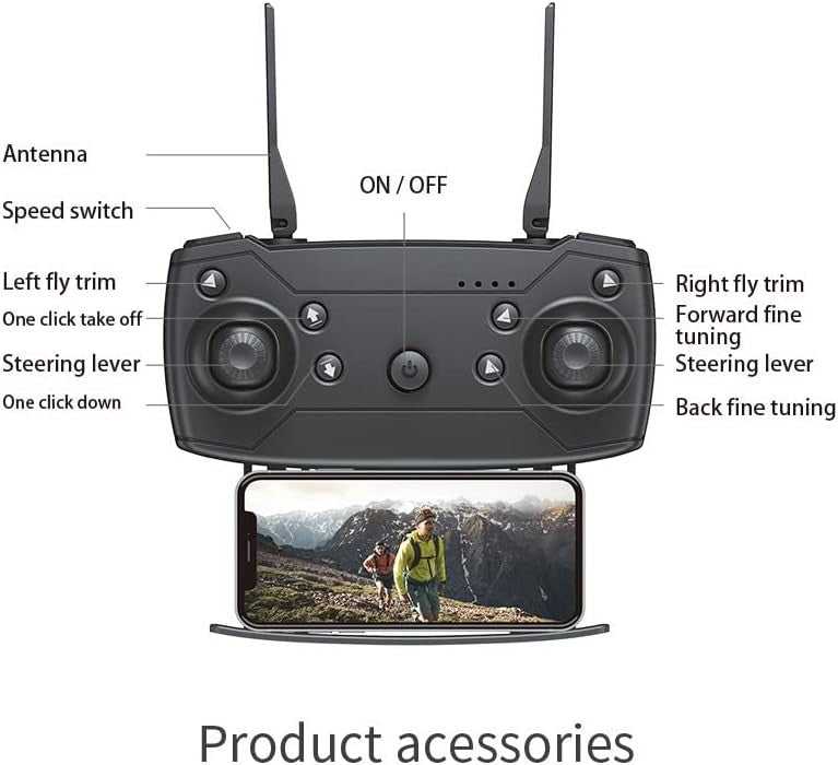 GPS Drone E88 Pro with 1080P Dual Camera Foldable RC Quadcopter Adults