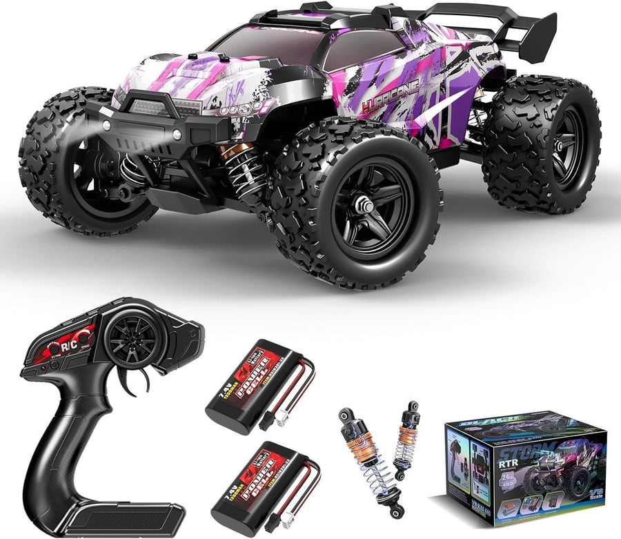 1:18 Pink RC Car for Girls 40KM/H 4WD Off-Road Truck Dual Battery Toy