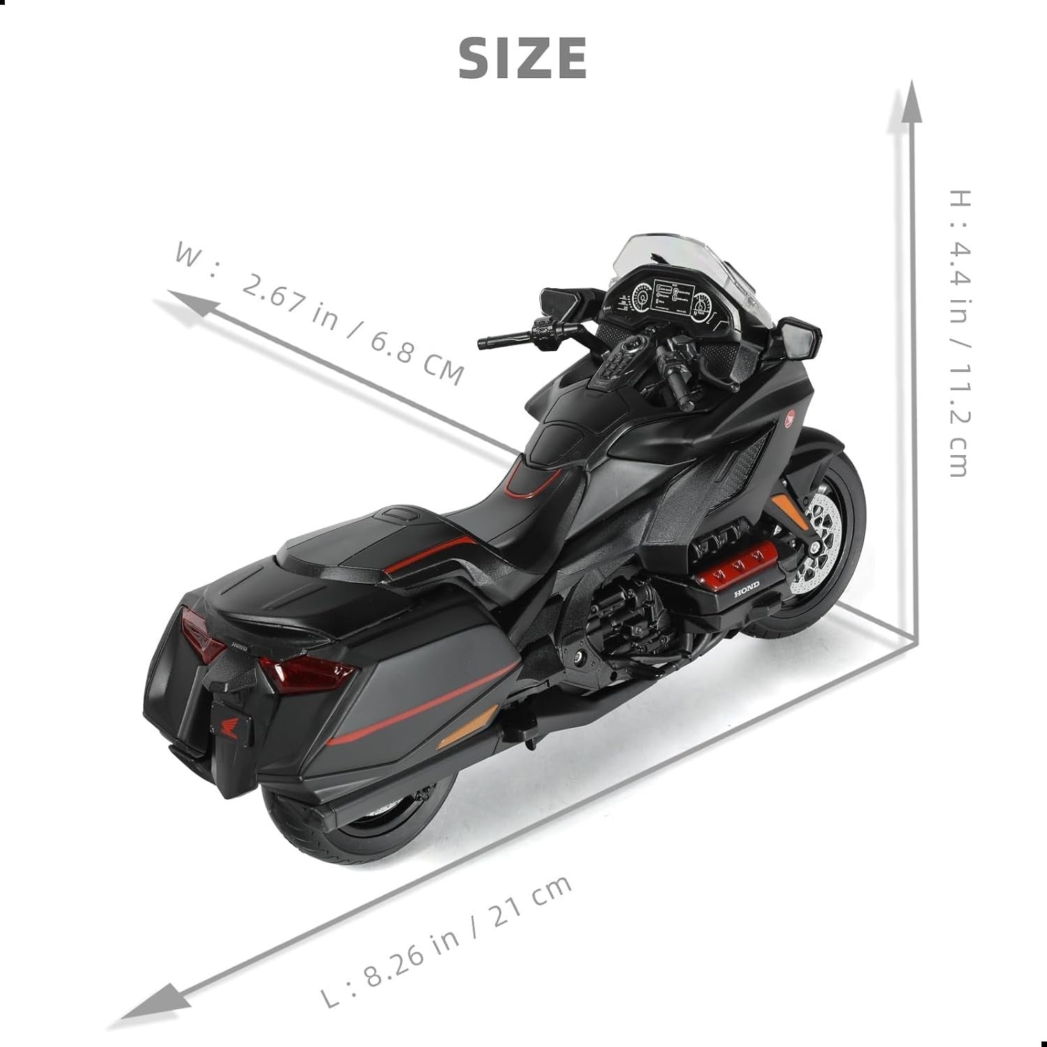 1:12 Black Touring Motorcycle Model | Alloy Diecast Display Bike | Gift-Ready