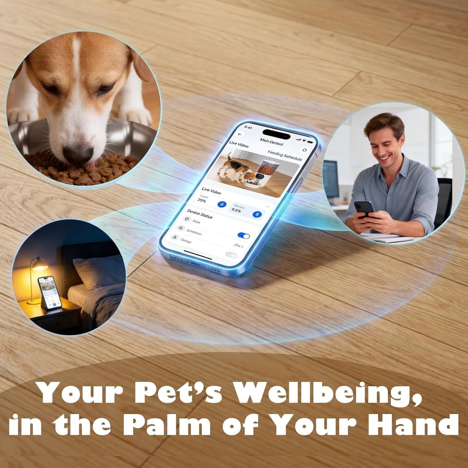 Smart Pet Feeder with Camera 5L WiFi Auto Food Dispenser HD Video