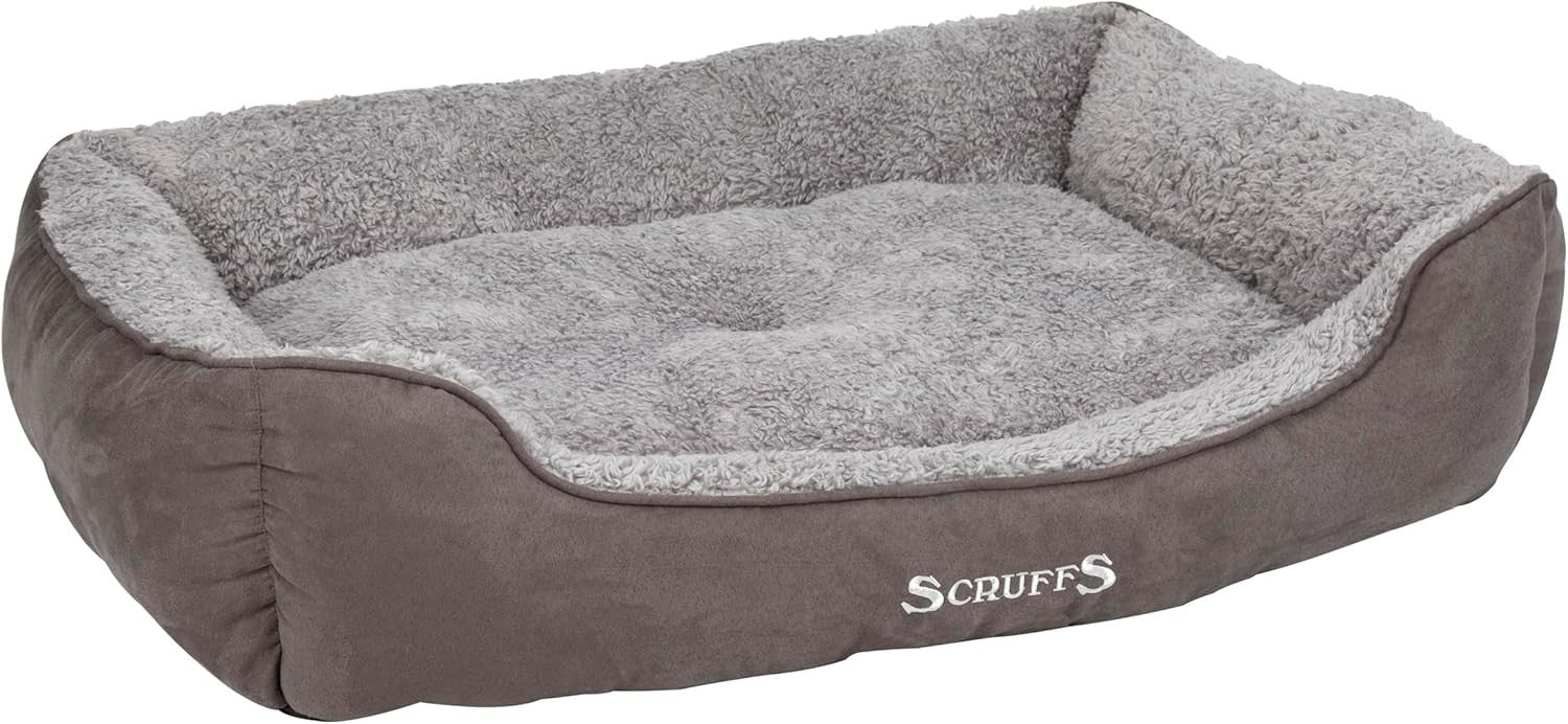 Extra Large Dog Box Bed 90x70cm Grey Washable Non Slip
