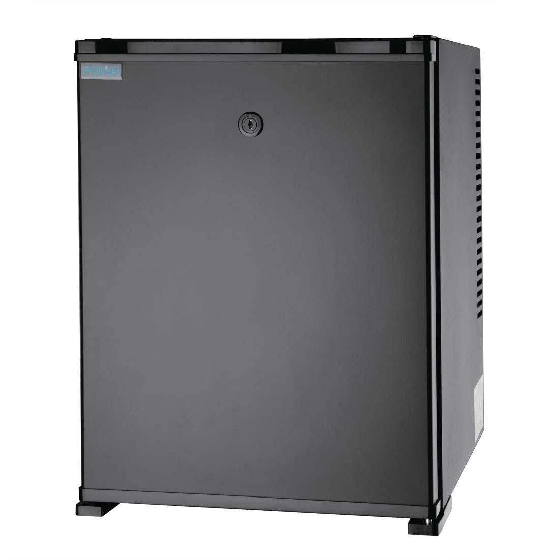 30L Mini Fridge Silent Thermoelectric Adjustable Lockable Black Gloss