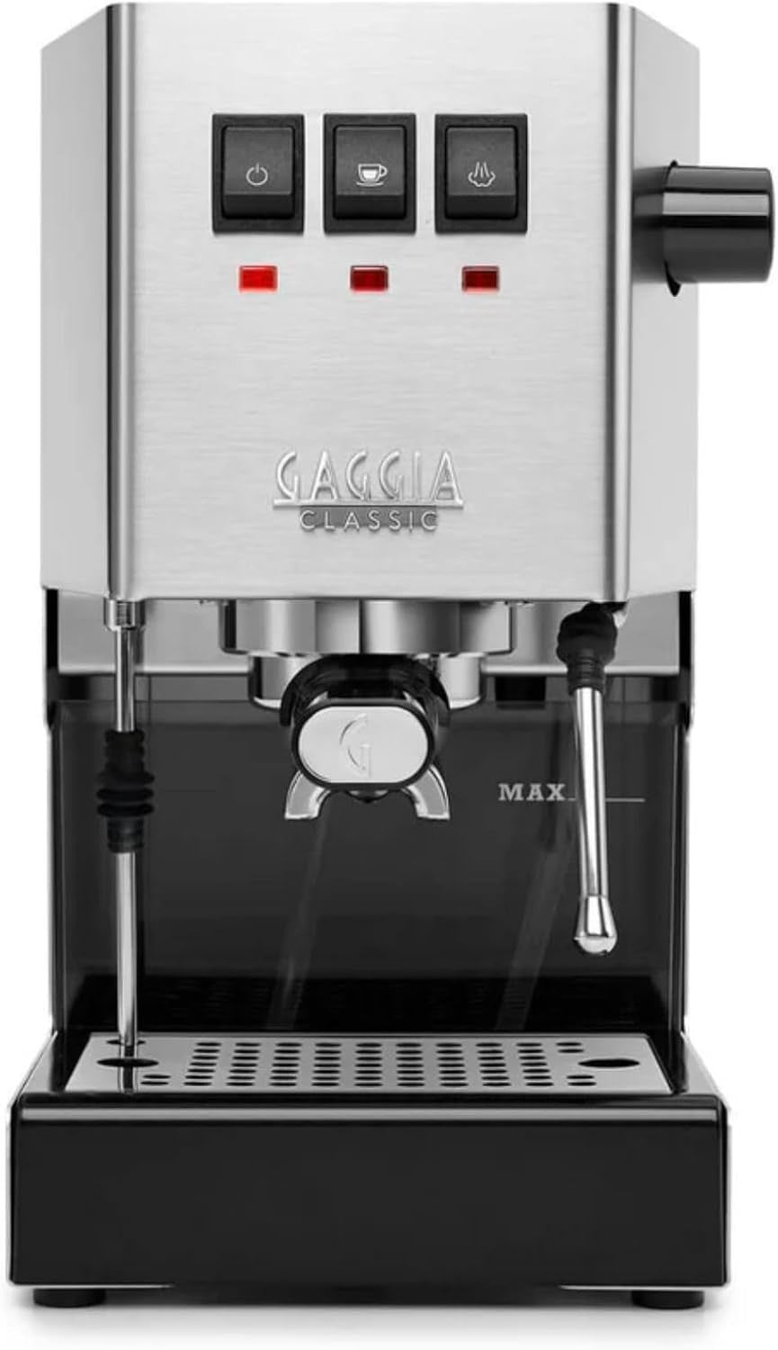 Pro Manual Espresso Machine | Brass Boiler | 1L Tank | Steam Wand 1425W