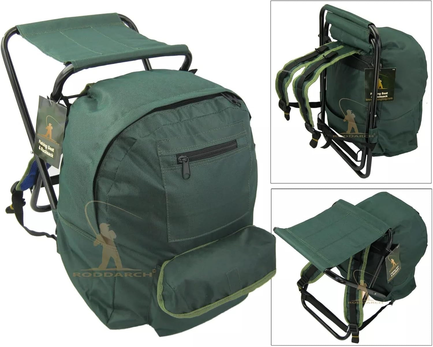 Junior Beginners Fishing Kit Set Rod Reel Tackle Stool Rucksack Bait Box
