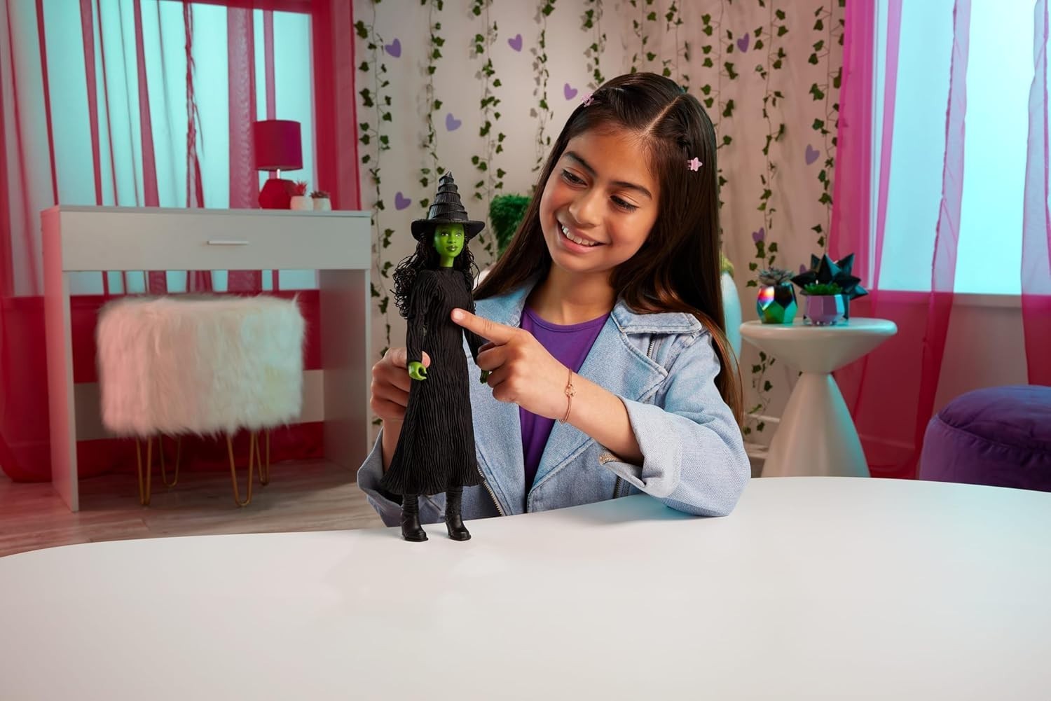 Singing Witch Fashion Doll Sings Defying Gravity Posable Outfit