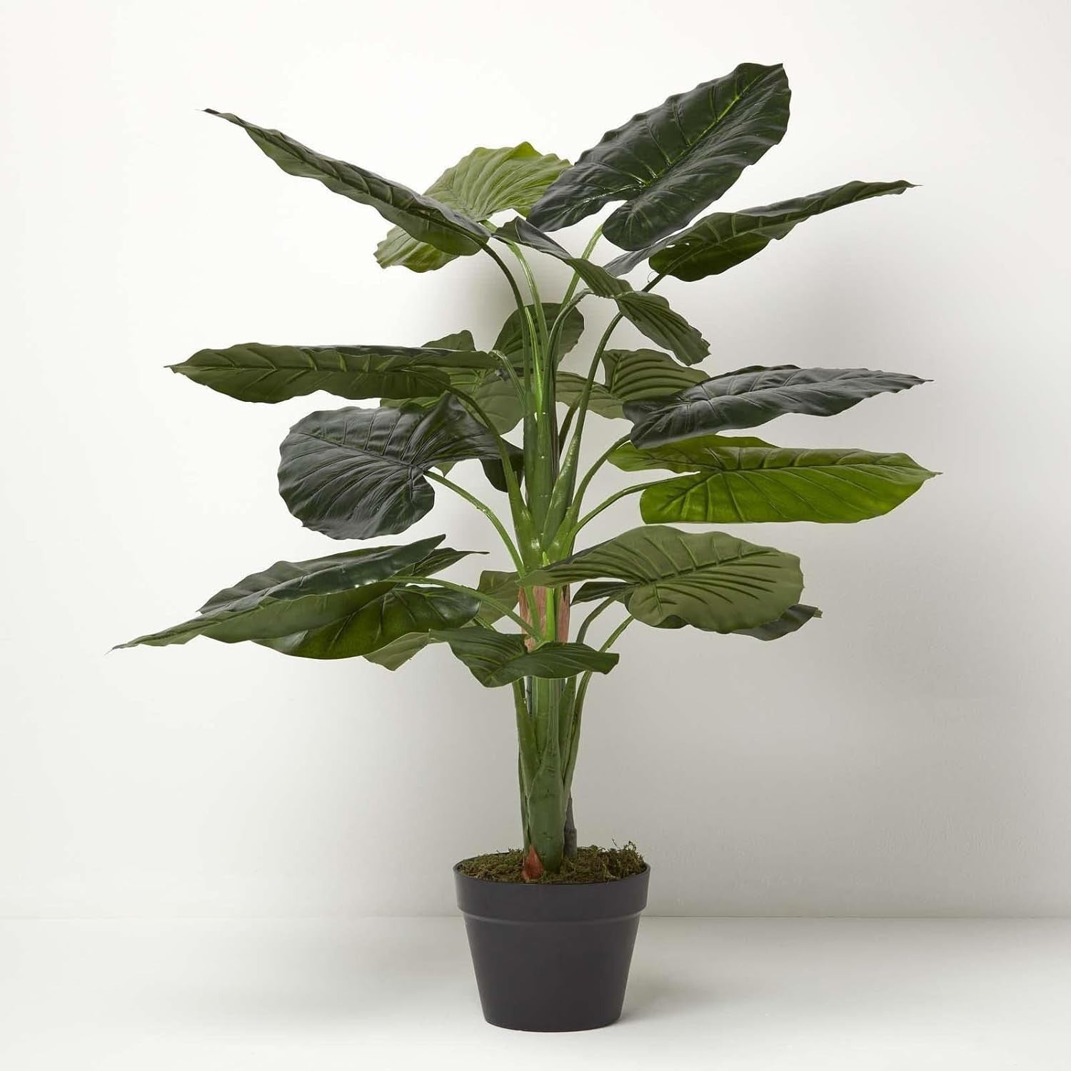 90cm Artificial Taro Plant with Real Touch Elephant Ear Leaves Home Decoration