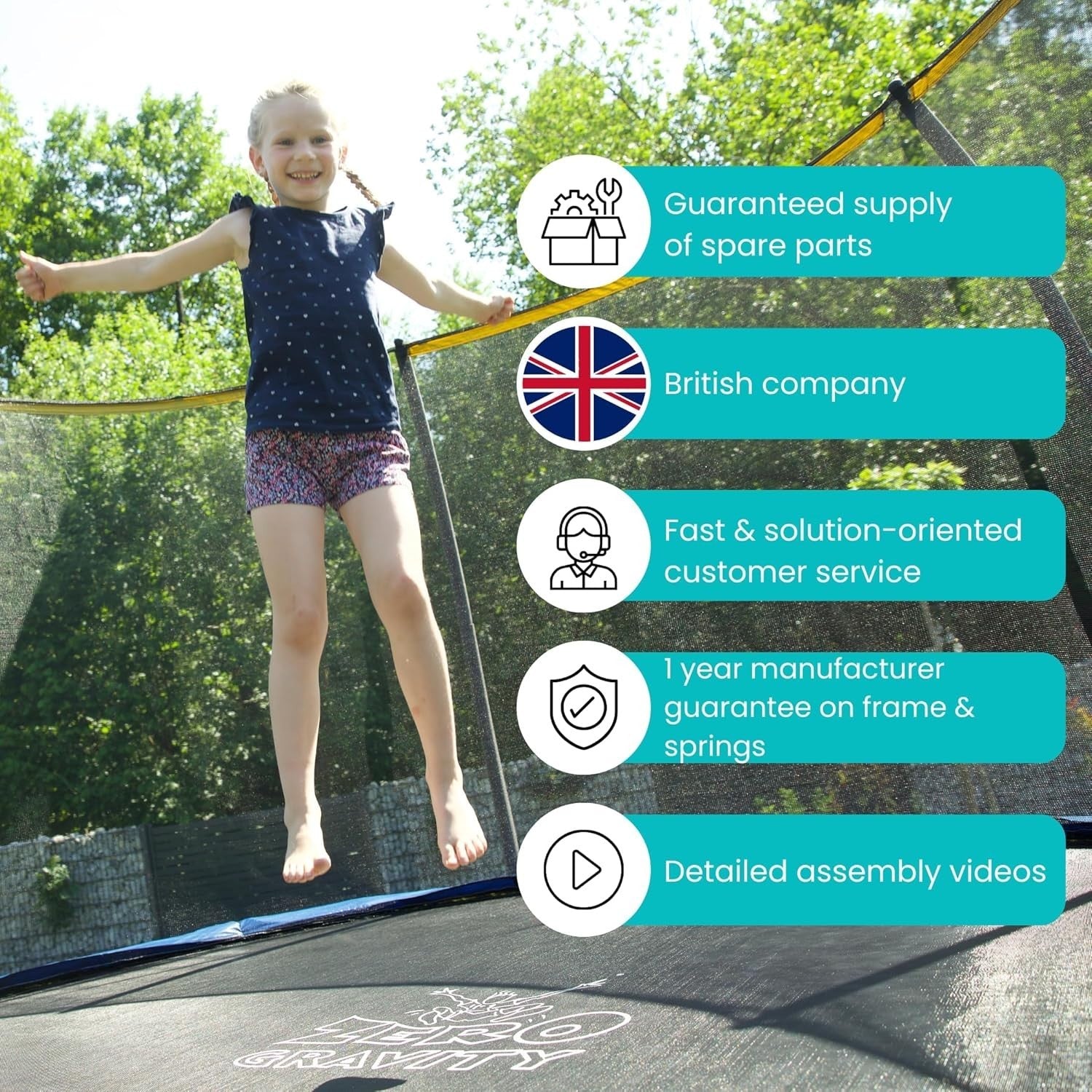 14FT Round Garden Trampoline Safety Enclosure Ladder PVC Padding