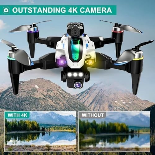 4K Foldable Drone with Dual HD Cameras Obstacle Avoidance Brushless Motor GPS
