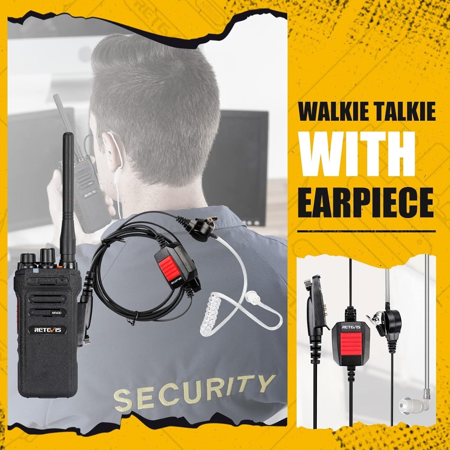 IP67 Waterproof Walkie Talkies 2 Pack Long Range 2800mAh Group Call