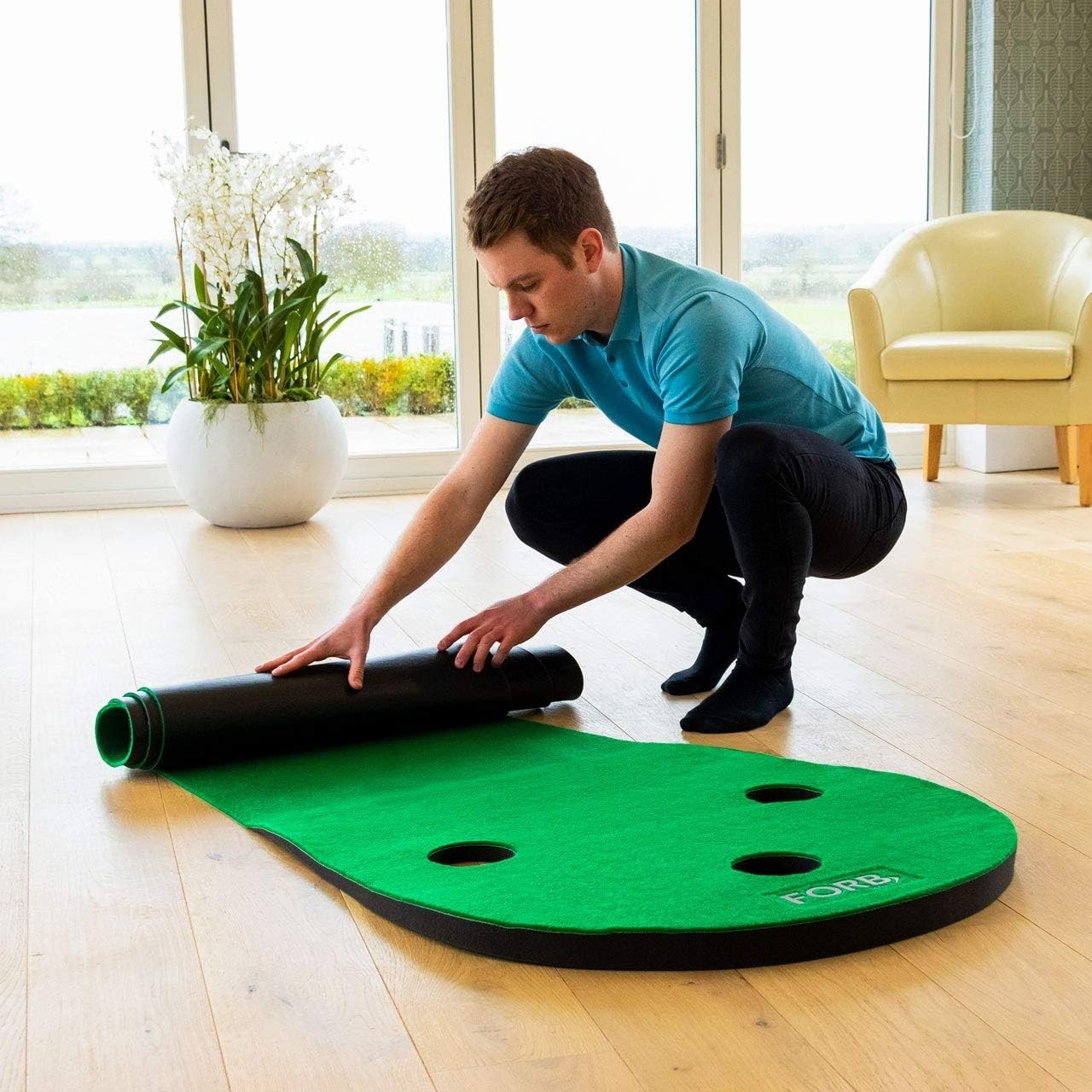 Professional Golf Putting Mat 12ft Indoor Outdoor Practice Green Trainer