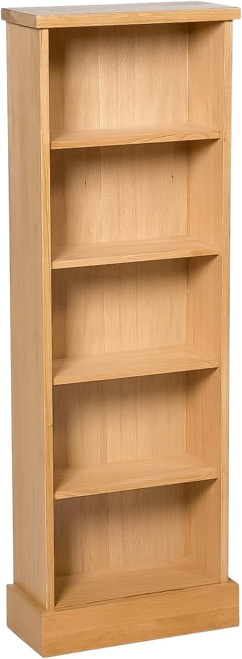 Solid Oak DVD CD Storage Cabinet 5 Tier Media Shelf Holds 120 Discs