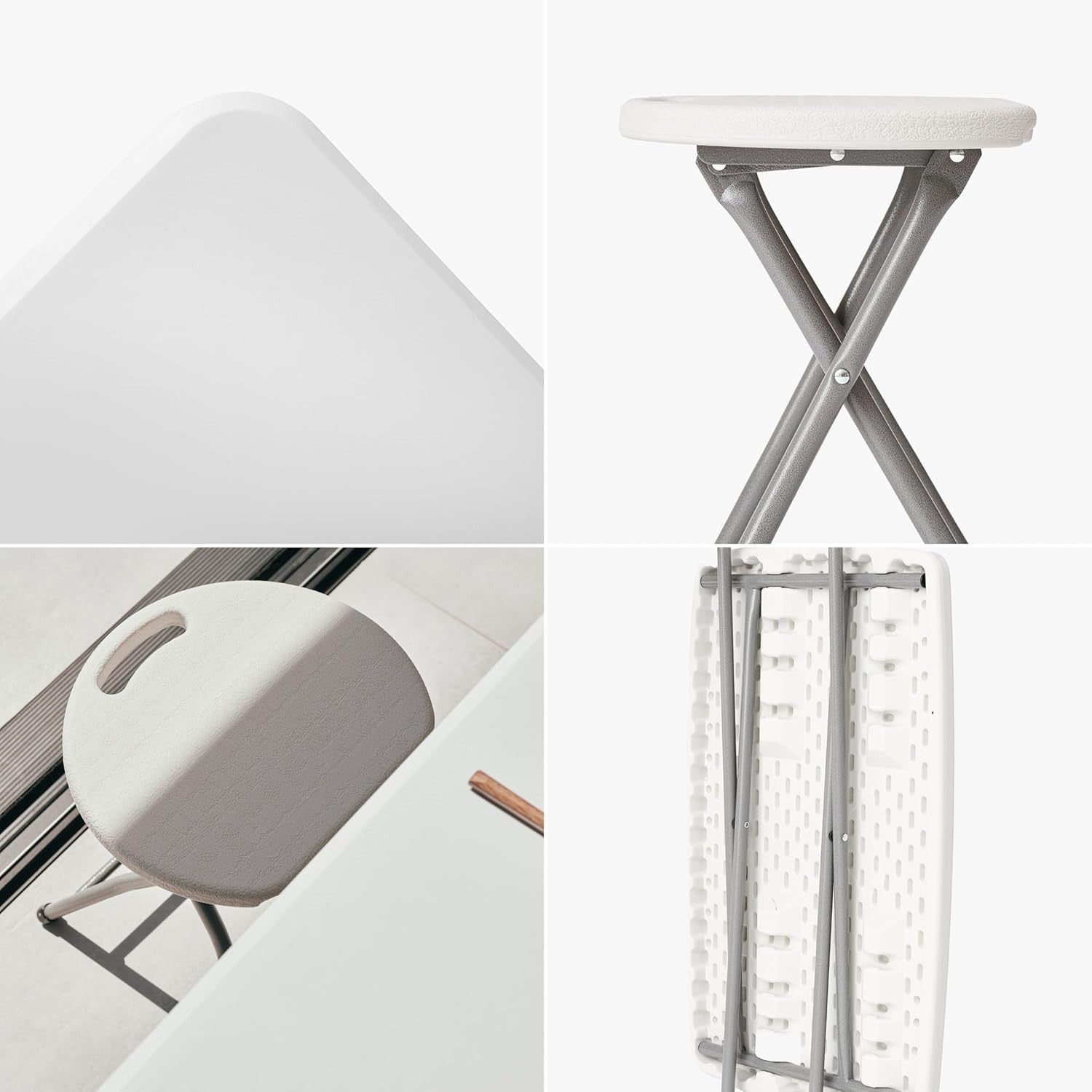 Portable Small Folding Table & Stool Set Lightweight Adjustable Camping