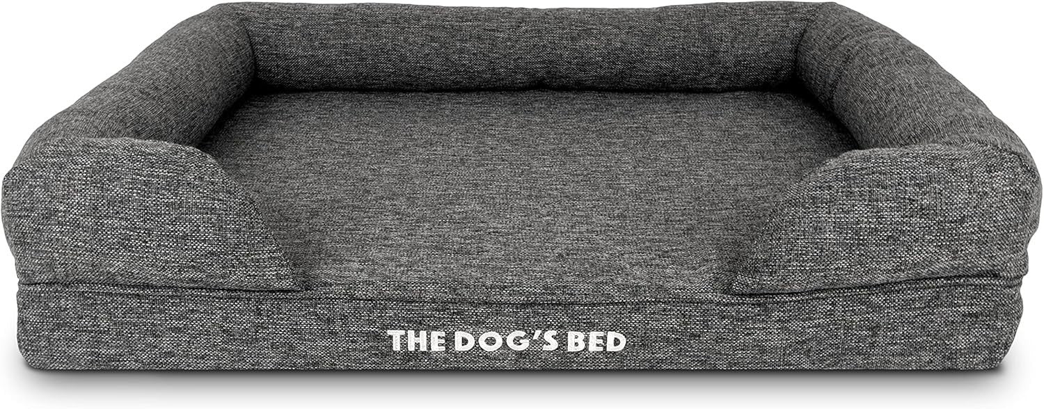 Medium Orthopedic Dog Bed Memory Foam Washable 77x60cm Grey