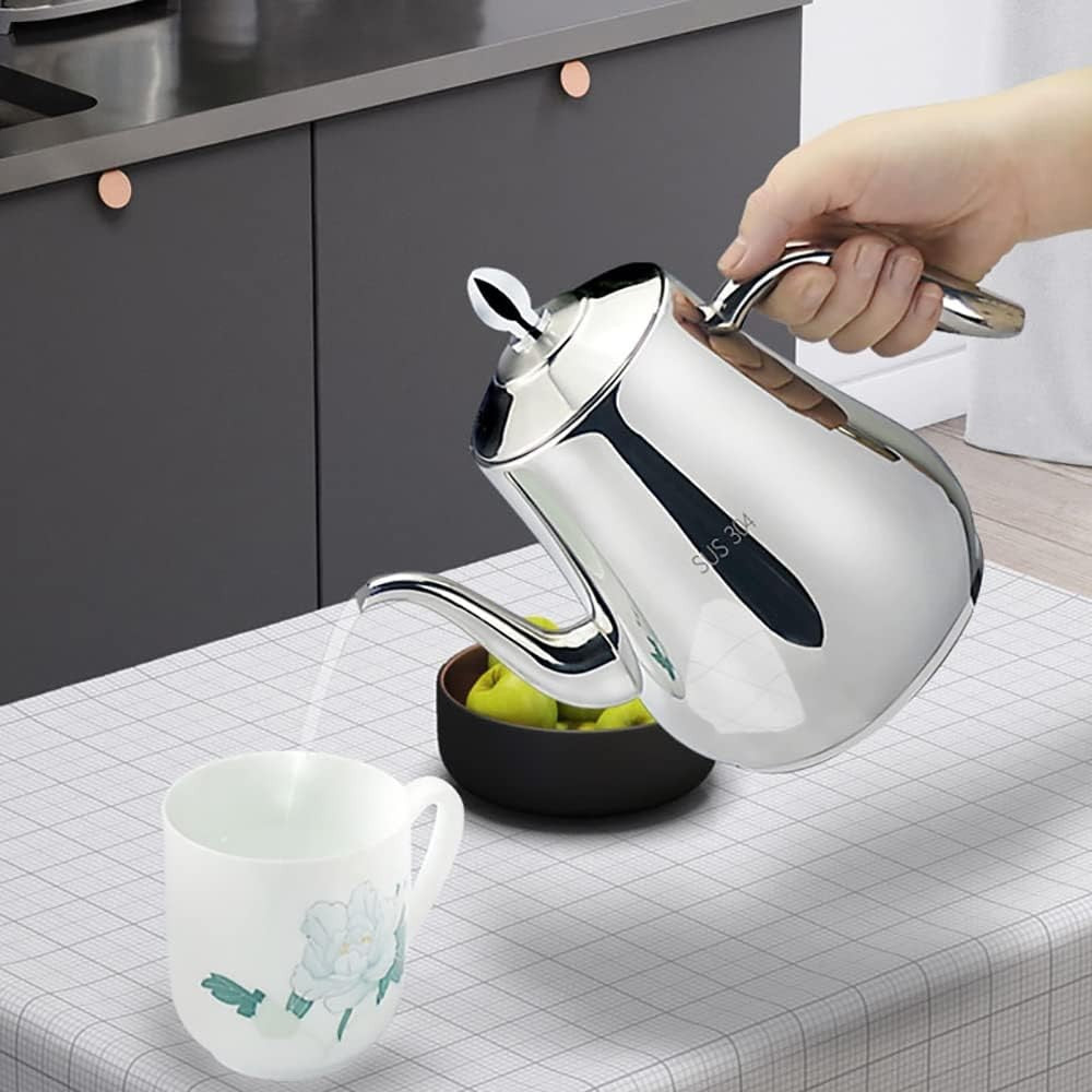 1.55L Stainless Steel Teapot with Infuser Loose Leaf Tea Coffee Server