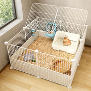 Indoor Rabbit Hutch Metal Wire Cage Secure Small Animal Enclosure Large