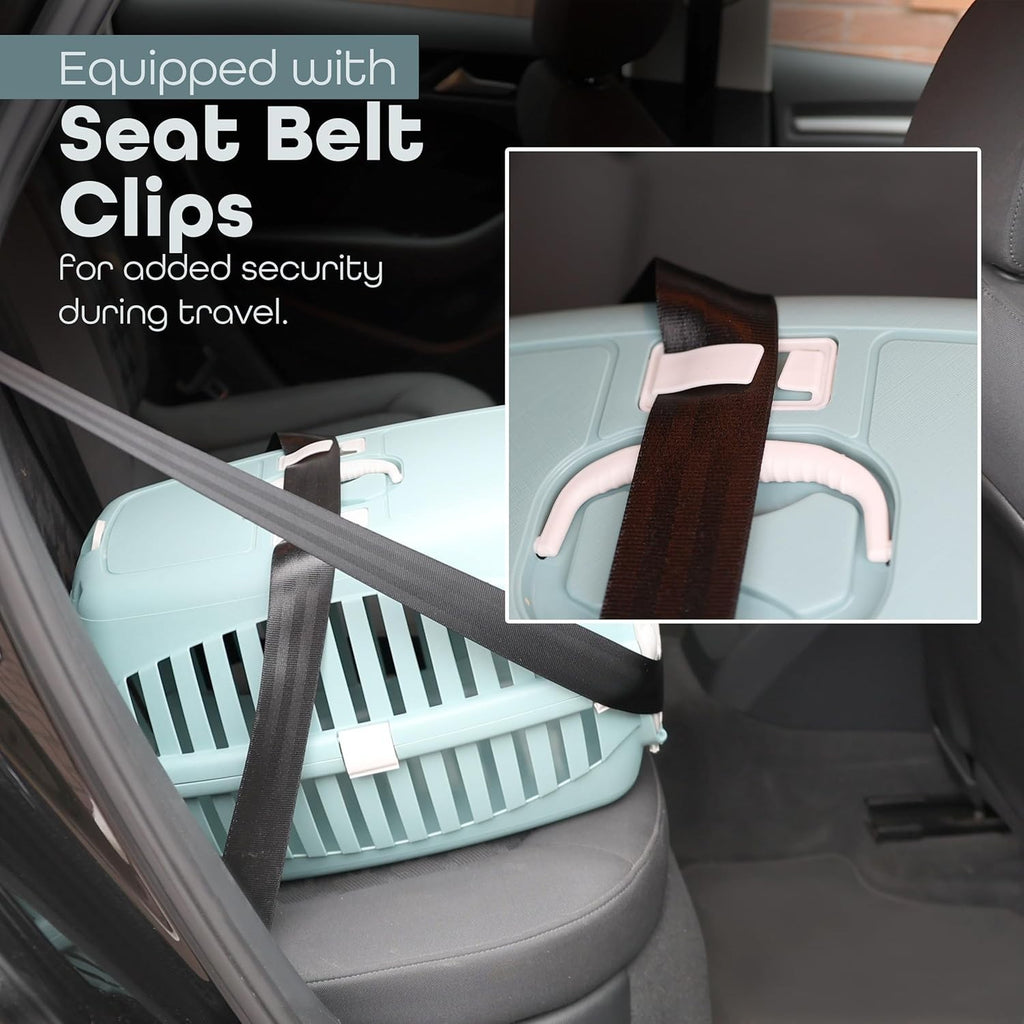 Cat Carrier Box for Travel – Secure Dual Door Crate for Cats & Small Dogs