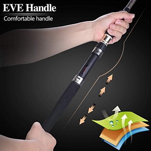 Portable 4-Piece High Carbon Carp Fishing Rod for Travel Freshwater & Saltwater