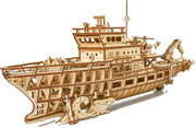 3D Wooden Yacht Puzzle Mechanical Boat Model Kit Moving DIY 565 Pieces