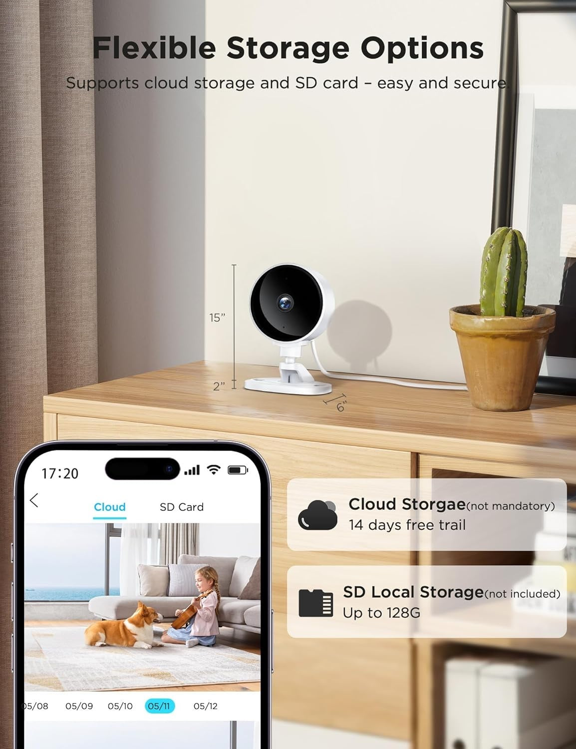 4 Pack Indoor Security Camera 1080P WiFi Pet Baby Monitor CCTV