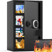70L Fireproof Safe Box Digital Keypad Security Safe with Shelves