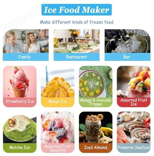 Electric Ice Crusher Slush Machine 350W Stainless Steel Dual Blade Shaver
