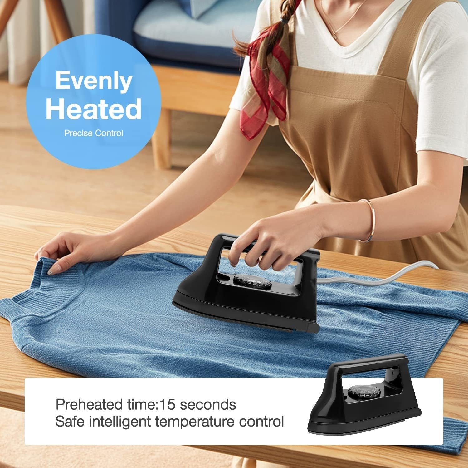 Mini Heat Press Iron Portable Craft Transfer Machine for Vinyl