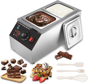 Commercial Chocolate Tempering Machine 2 Tank Stainless Steel 600W