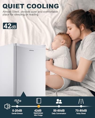 91L Under Counter Fridge Small Quiet Energy-Efficient Adjustable White