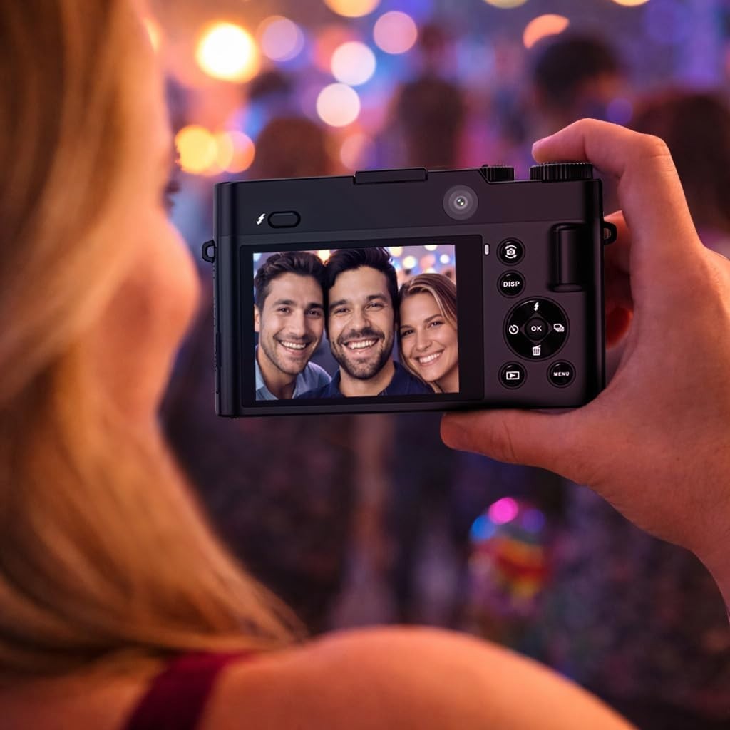 4K Mirrorless Camera 64MP 16X Zoom Dual Lens Autofocus USB-C Vlogging