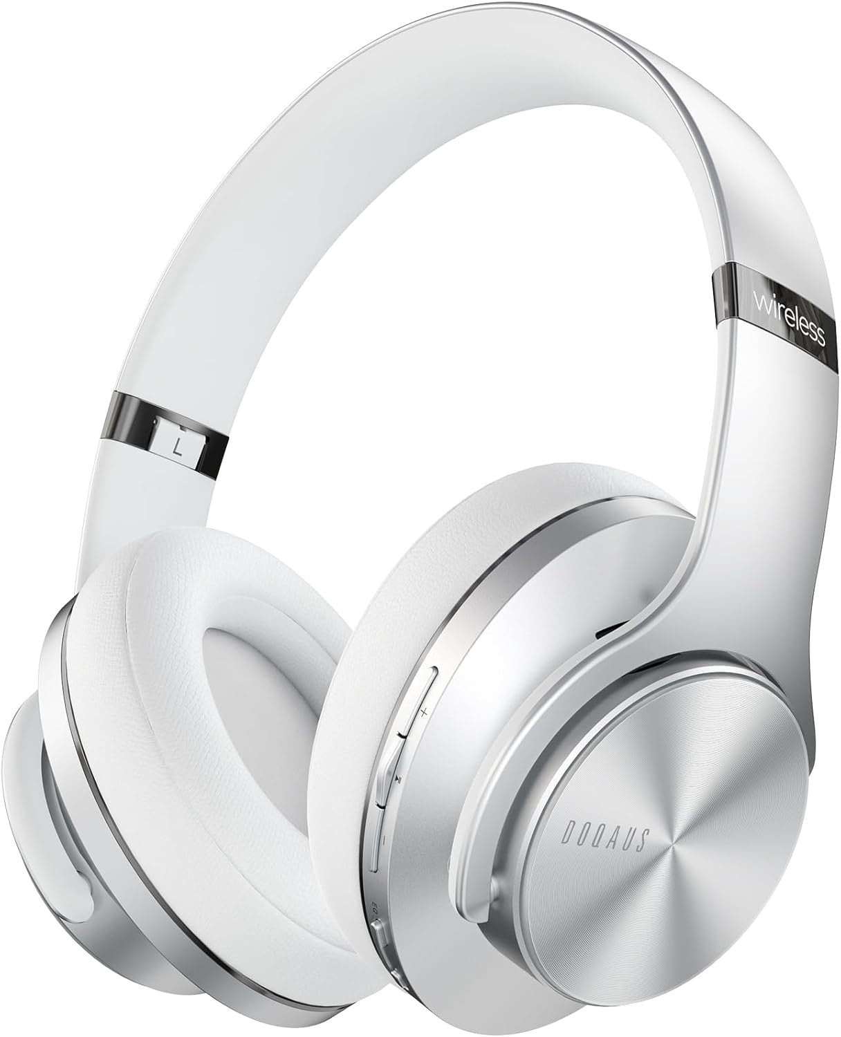 Bluetooth 5.3 Wireless Headphones 90H Playtime 3 EQ Hi-Fi Stereo Silver