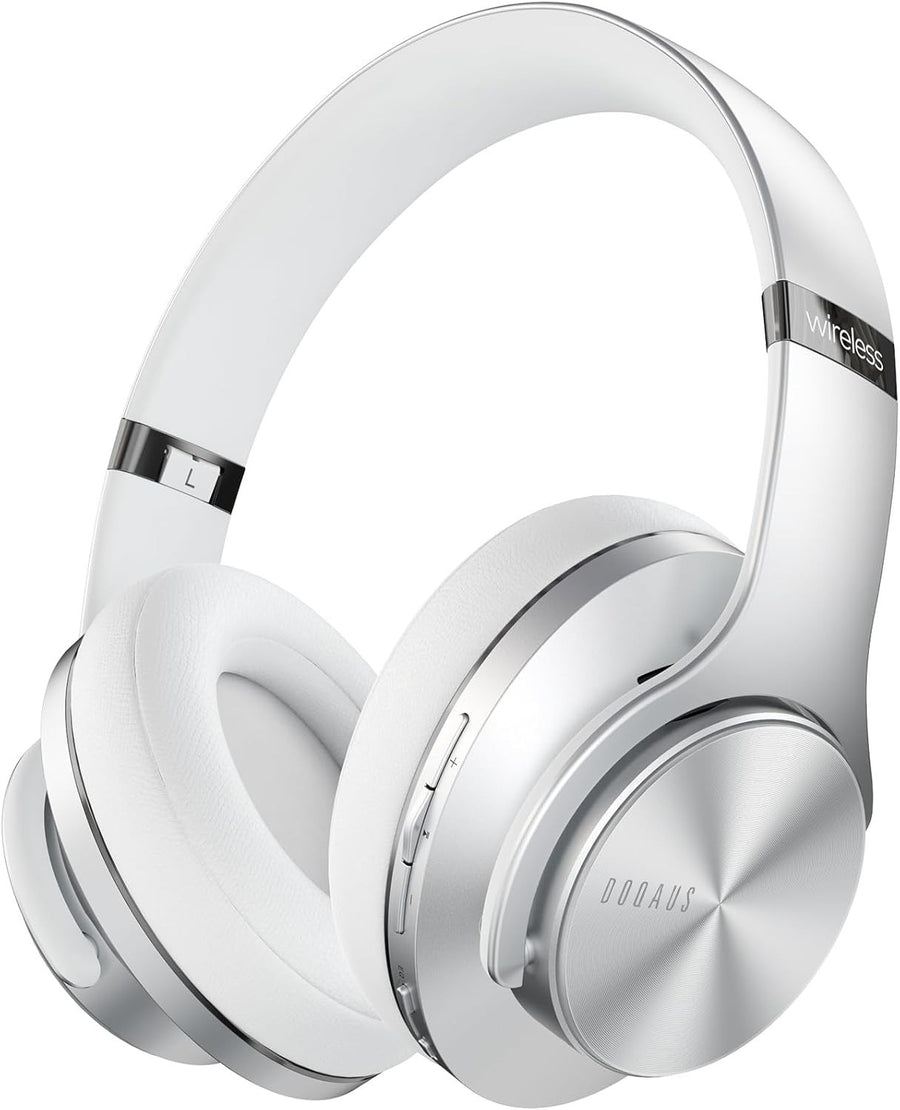 Bluetooth 5.3 Wireless Headphones 90H Playtime 3 EQ Hi-Fi Stereo Silver