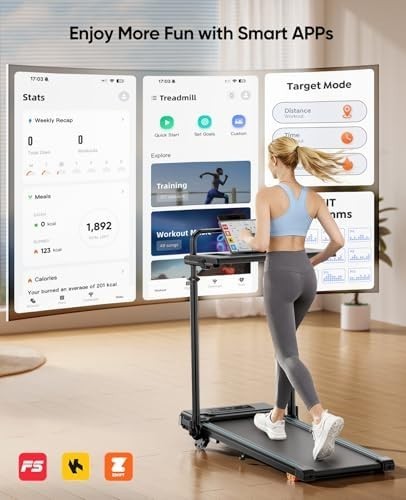 Folding 3.0HP Treadmill 2%-12% Incline 1-12KM/H Home Office Walking Pad