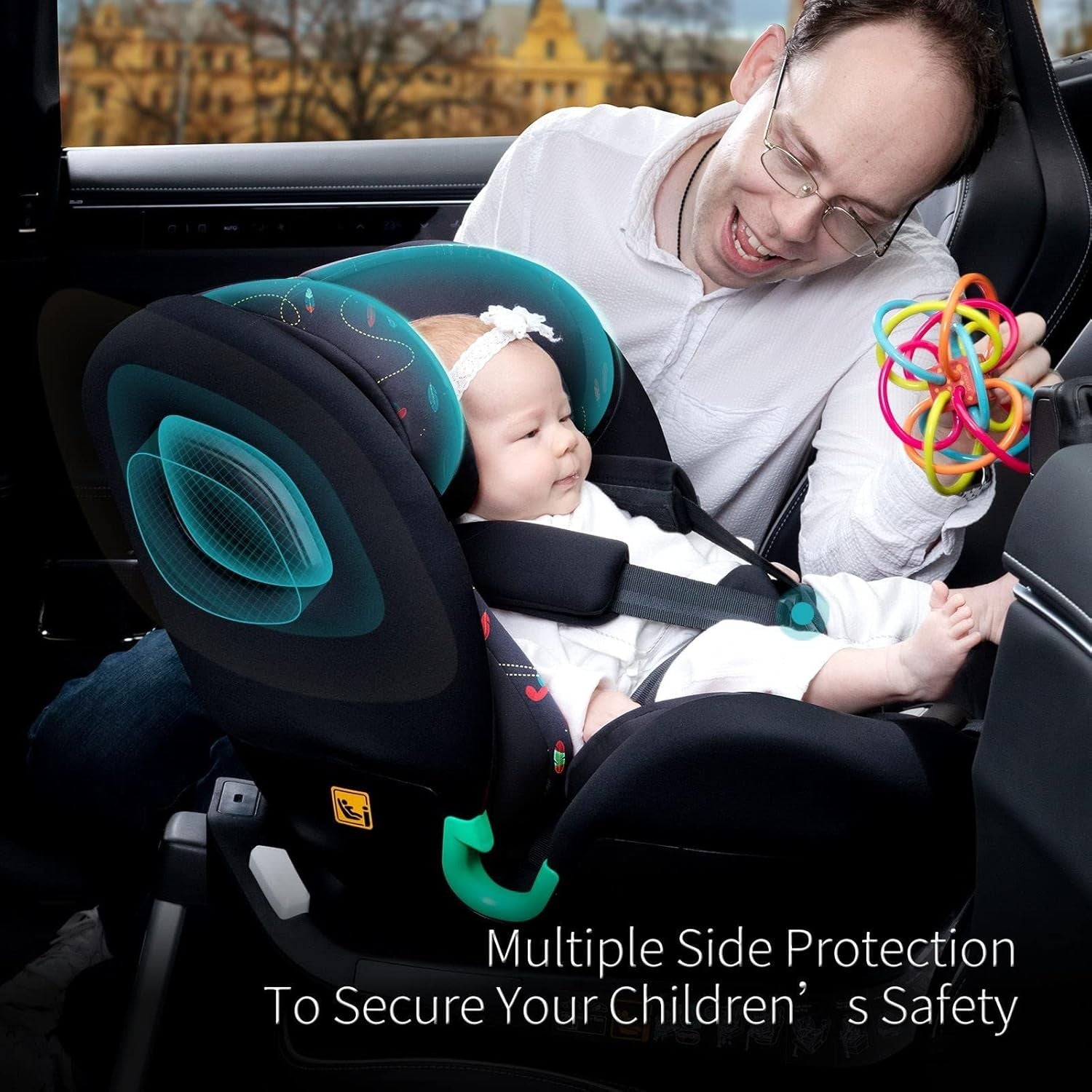 360° i-Size ISOFIX Swivel Car Seat 40–150cm Birth–12Y Group 0+1/2/3