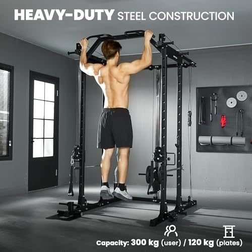 Multi Gym Cable Machine with Pull Up Bar & Lat Pulldown | Home CLR