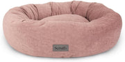 XL Ring Dog Bed 75cm Washable Velvet Blush Pink