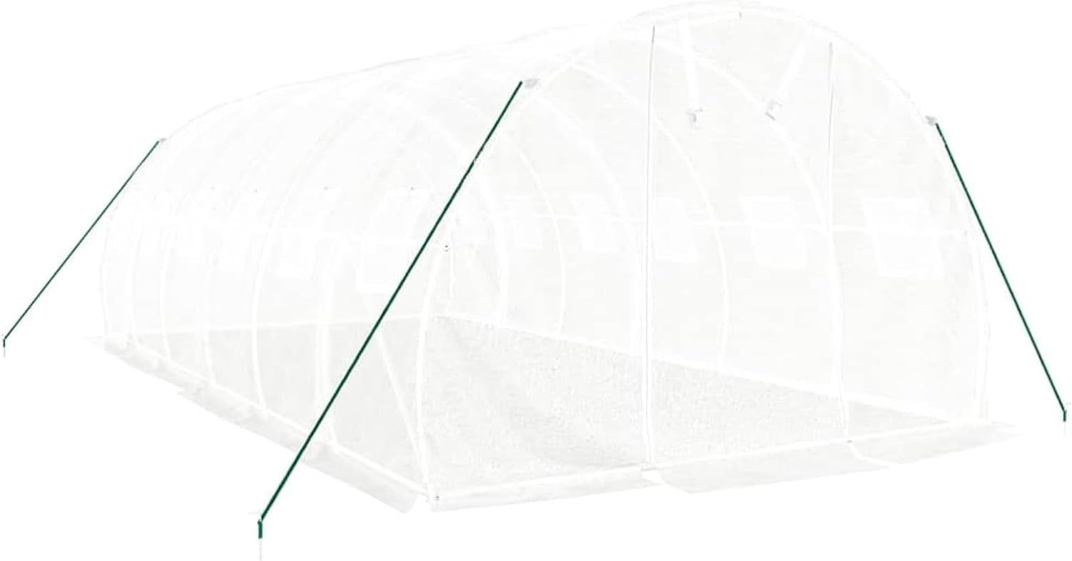 Large Outdoor Walk-In Greenhouse 6x3x2m Steel Frame PE Cover Weatherproof