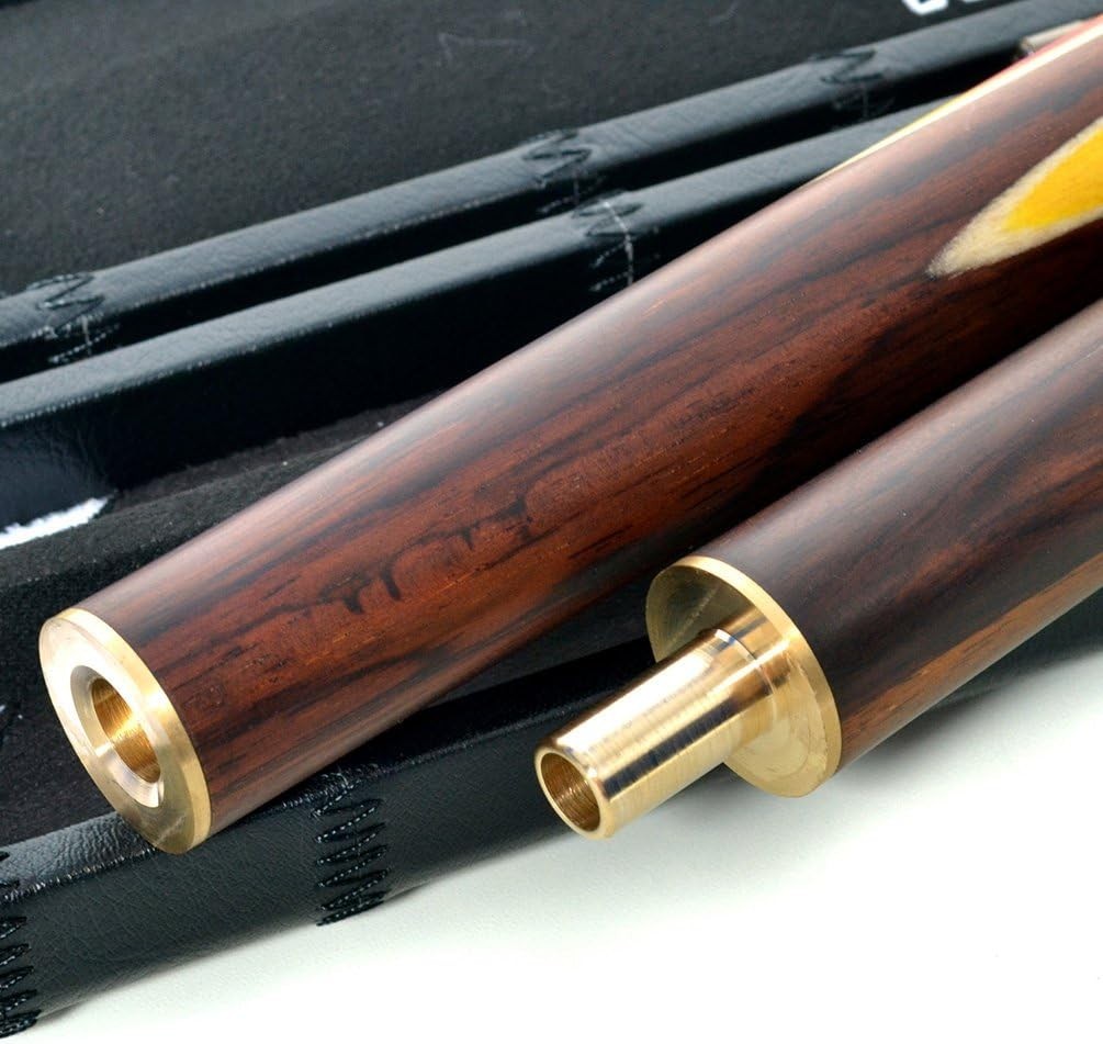 57” Snooker Cue 3/4 Joint Ash Shaft 9.5mm Tip Extensions Case 18oz