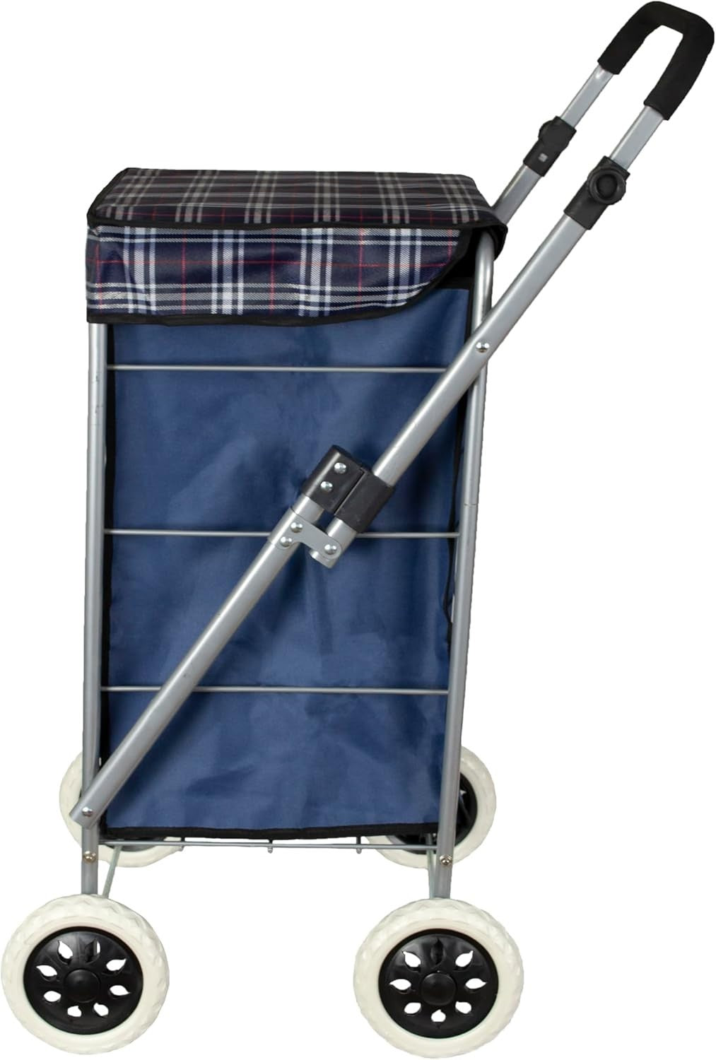 4 Wheel Shopping Trolley Cart 54L Lightweight Waterproof Large Capacity