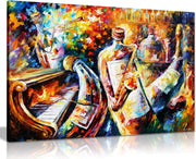 Abstract Jazz Music Canvas Wall Art Large Colourful Painting Home Decor 36x24