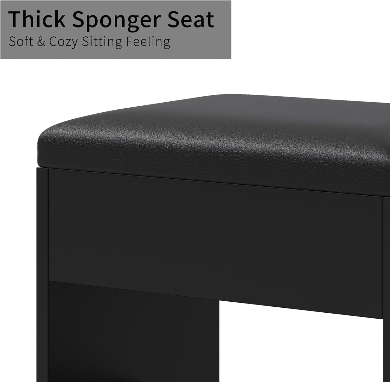 Black Makeup Vanity Desk Set, Hollywood Mirror, 9 Drawers, Lighted Dressing Tabl