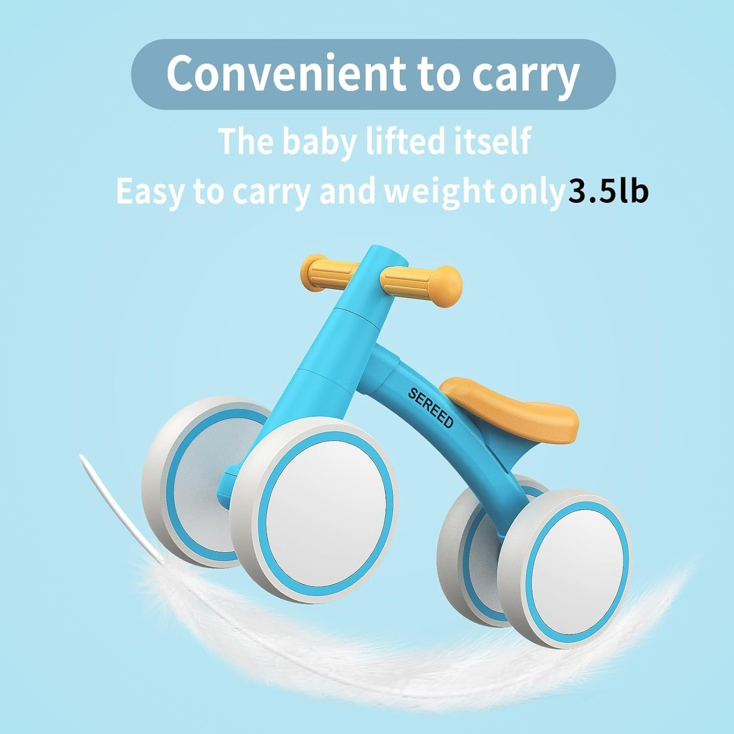 Baby Balance Bike 4 Wheel Toddler First Bike 1st Birthday Gift 1-2 Year