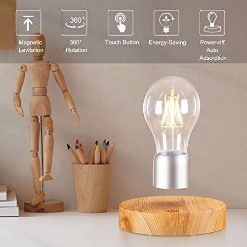 Glossy Magnetic Levitating LED Light Bulb Floating Desk Lamp